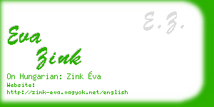 eva zink business card